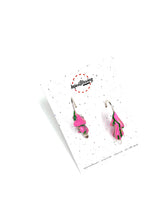 Load image into Gallery viewer, HABITAT Earrings Illusions Pink Green