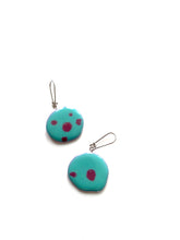 Load image into Gallery viewer, Memoria Doble Earrings Turquoise Purple